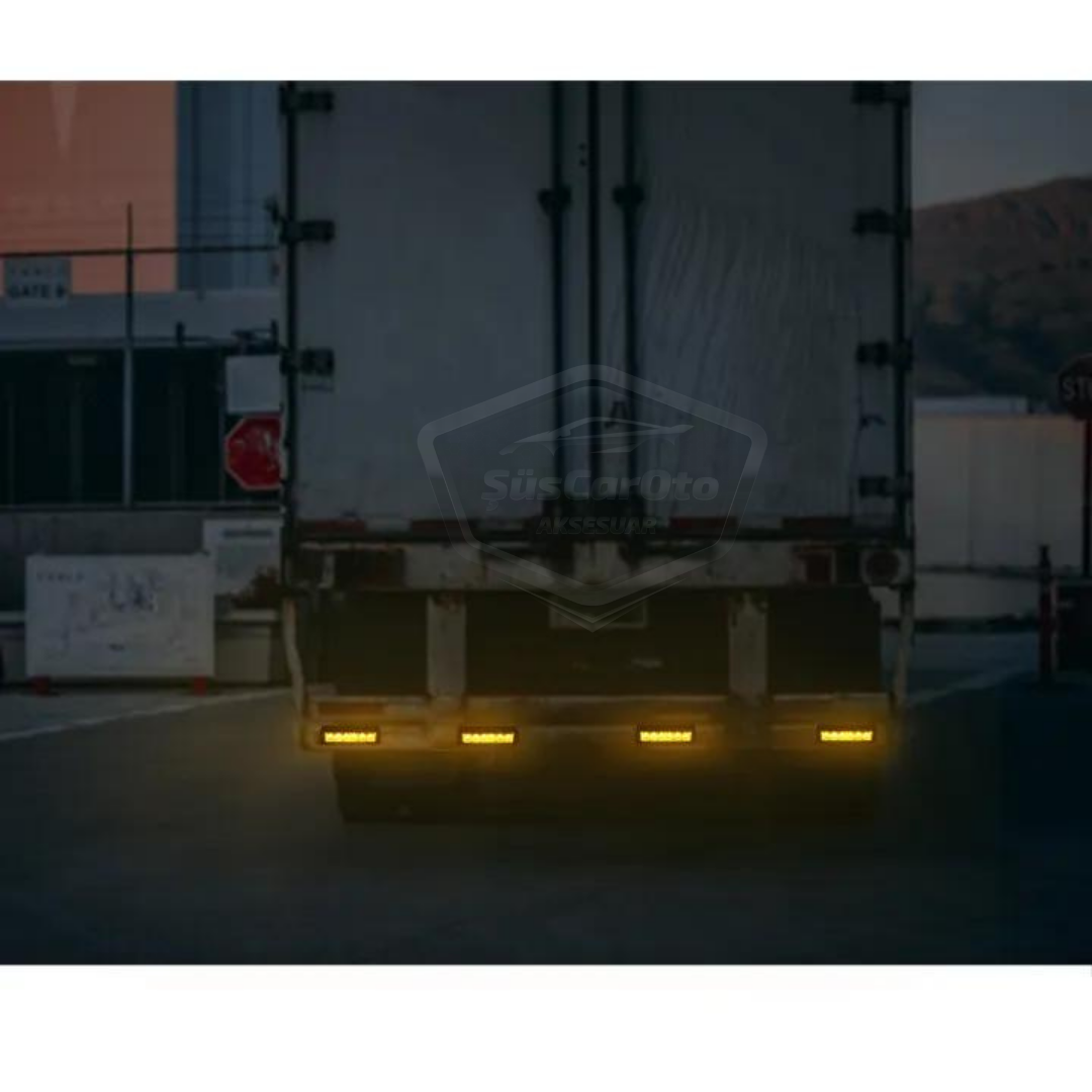 Profesyonel 6 Led Panjur İçi Tavan Tepe Çakar Lamba 4 lü Turuncu Ayaklı 12/24 Volt Off Road Ambulans İtfaiye Kurtarıcı Motosiklet Çakar Lamba İkaz Lambası Metal 9 Modlu Uyarı Işığı image 9