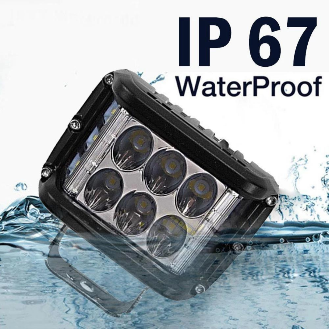 Off Road Led Lamba Delici Yayıcı Beyaz-Beyaz Flaşlı Kare Sis Farı Projektör 45W 12 Led Metal Arazi Çalışma Lambası 1 Adet image 9