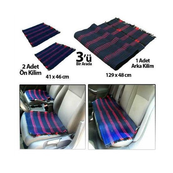 Kilim Dokuma Oto Koltuk Kılıfı 3 Parça Serme Kilim image 4