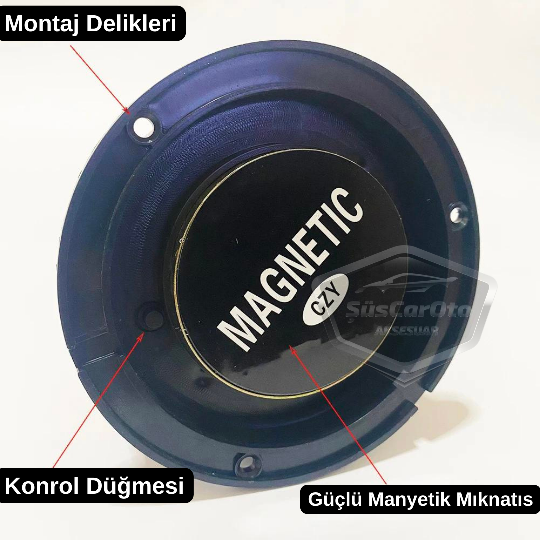 Güneş Enerjili Mıknatıslı Çakarlı Tavan Tepe Lambası Yuvarlak Tip Off Road Ambulans İtfaiye Kurtarıcı Çakar Su Geçirmez Turuncu Kablosuz Tepe Çakar image 9