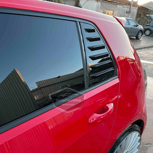 Vw Golf 7 7.5 2012-2020 Uyumlu Kelebek Cam Izgarası Kelebek Cam Vizörü Havalandırma Sağ Sol Takım Parlak Siyah image 1