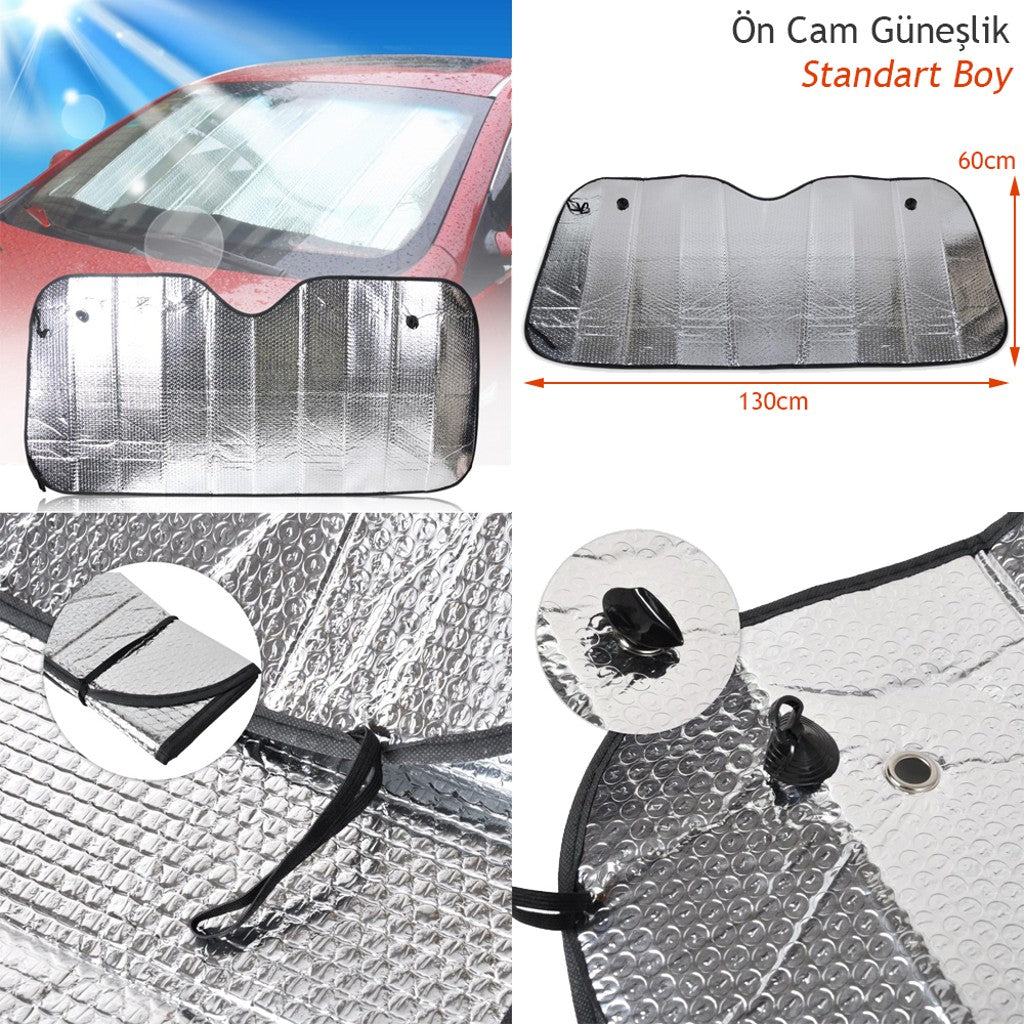 Carub Standart Boy Oto Ön Cam Güneşlik Vantuzlu image 1