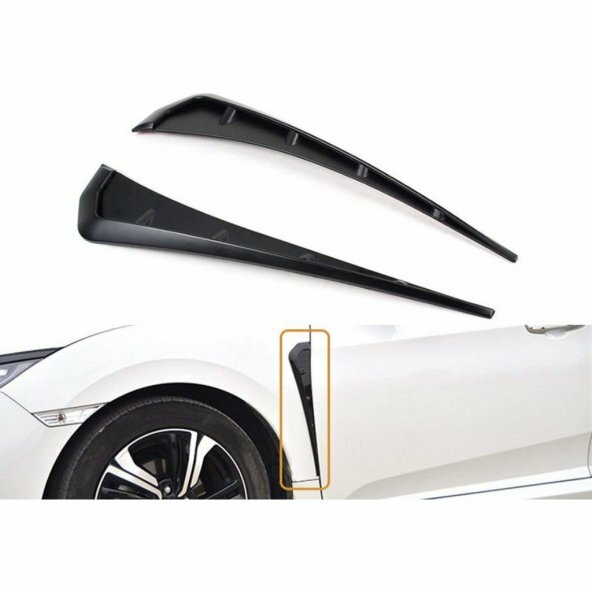 Honda Civic FC5 FK7 1.Sınıf İthal Piano Black Çamurluk Venti Izgarası ABS Plastik image 4