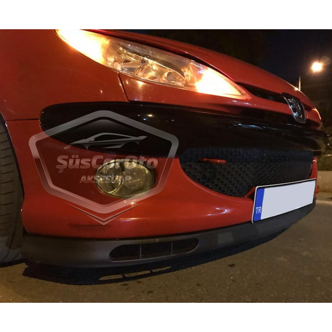 Peugeot 206 206+ 1998-2012 Uyumlu Üniversal Laguna Lip Esnek Ön Lip 2 Parça Tampon Altı Dil Karlık Ön Ek image 9