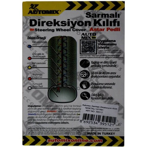 Automix Türk Bayraklı Sarmalı Direksiyon Kılıfı image 2