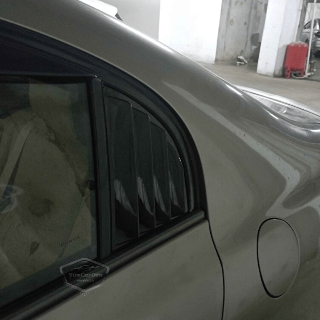 Honda Civic FD6 2006-2011 Uyumlu Kelebek Cam Izgarası Kelebek Cam Vizörü Havalandırma Sağ Sol Takım Parlak Siyah image 8