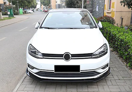Vw Golf 7 7.5 Esnek 3 Parça ABS Lip Piano Black Flaplı Kanatlı image 5