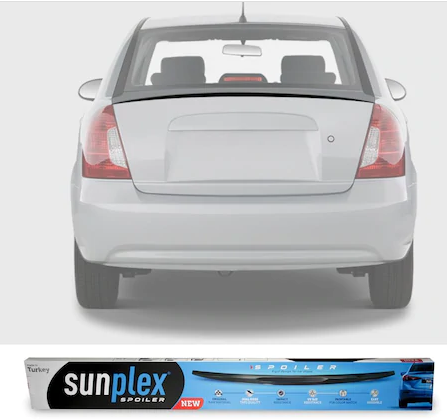 SUNPLEX Hyundai Accent Era Bagaj Üstü Spoiler Piano Black image 0