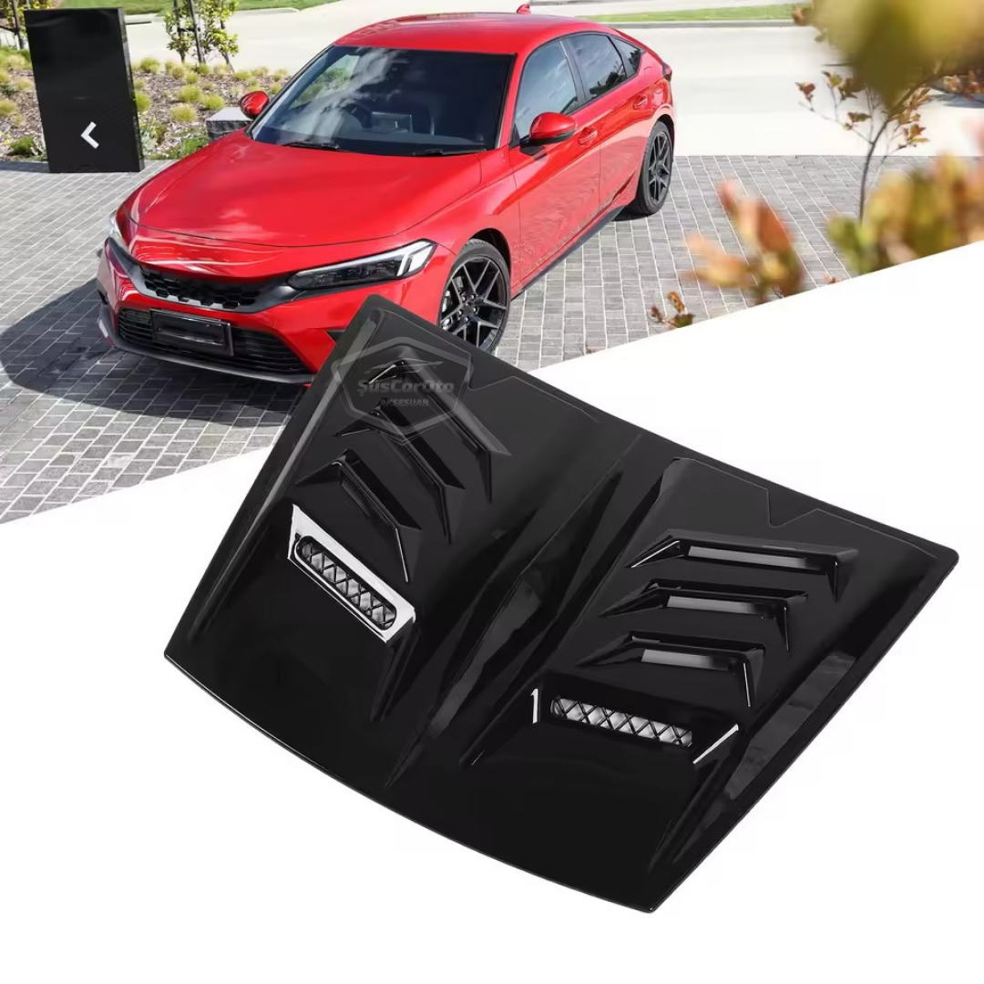 Üniversal Her Araca Uyumlu Geniş Midi Boy Kaput Üstü Havalandırma Izgarası Tavan Vent Air Scoop İthal Nikelajlı 48.5 x 35.5 cm image 6
