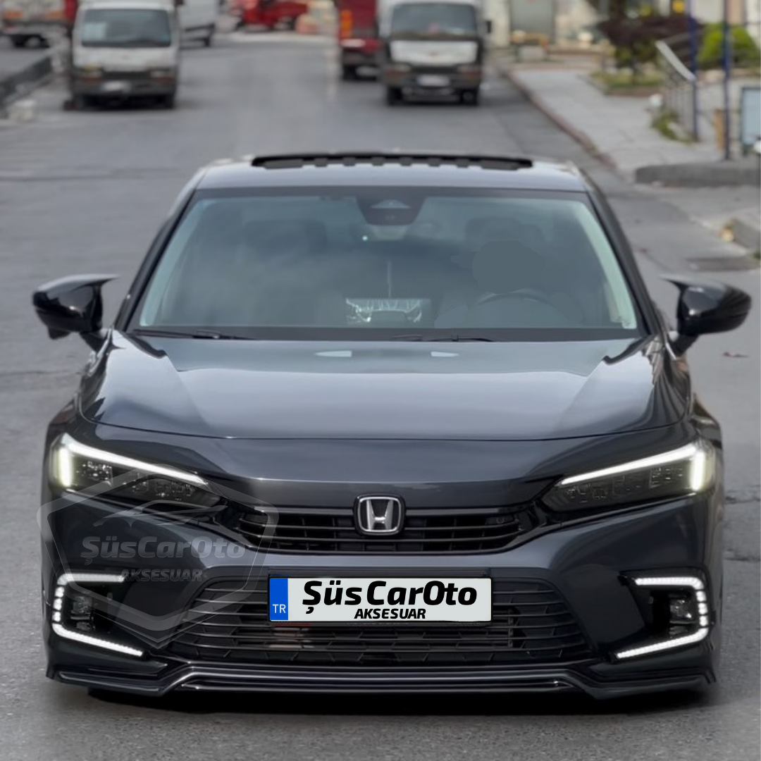 Honda Civic FE 2022 Sonrası Uyumlu Batman Yarasa Ayna Kapağı Piano Black ABS Plastik image 7
