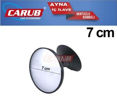 Carub İç Dikiz Aynası Vantuzlu Bombeli Yuvarlak Küçük 7 cm image 0