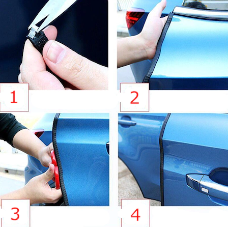 Araç Kapı Koruma Fitili Çarpma Çizik Önleyici Fitil U Tip Siyah 5 Metre image 5