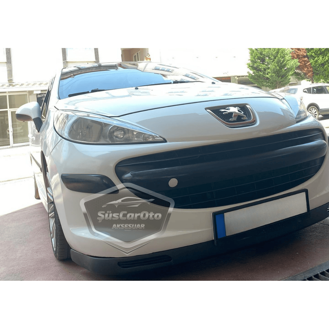 Peugeot 207 2006-2014 Uyumlu Üniversal V2 Laguna Lip Esnek Ön Lip 2 Parça Tampon Altı Dil Karlık Ön Ek image 9