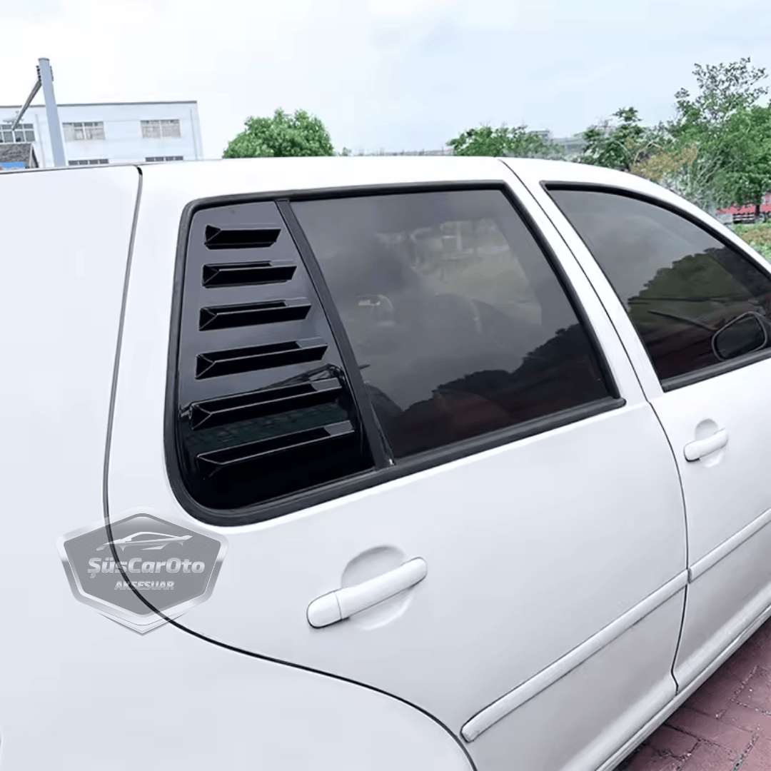 Vw Golf 4 1997-2003 Uyumlu Kelebek Cam Izgarası Kelebek Cam Vizörü Havalandırma Sağ Sol Takım Parlak Siyah image 6