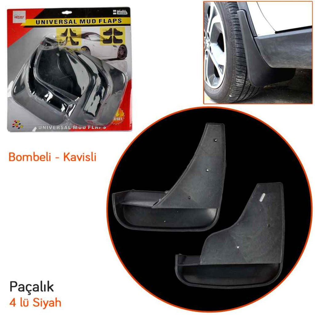 Üniversal Bombeli Kavisli Paçalık Tozluk Siyah Esnek 4'lü image 4