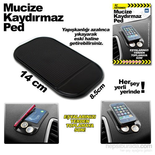 Automix Mucize Kaydırmaz Torpido Pedi Siyah image 0