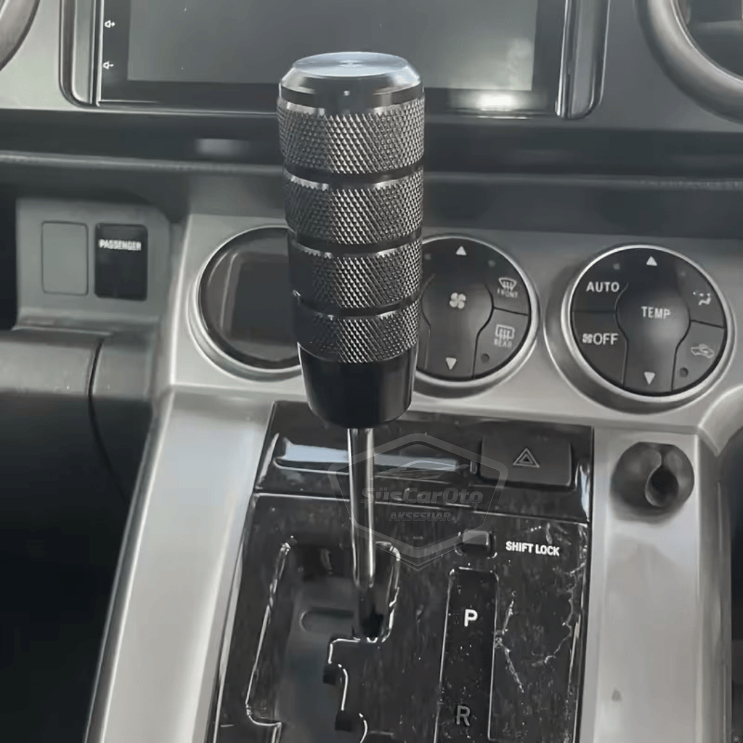 Üniversal 9.5 cm JDM Metal Spor Görünümlü Vites Topuzu Aparatlı Alüminyum Alaşım Otomatik-Manuel Yarış Vites Kolu Titanyum Gri image 9