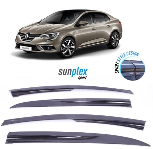 SUNPLEX Renault Megane 4 Sedan 2016 ve Üzeri Spor Cam Rüzgarlığı 4 Prç. image 5