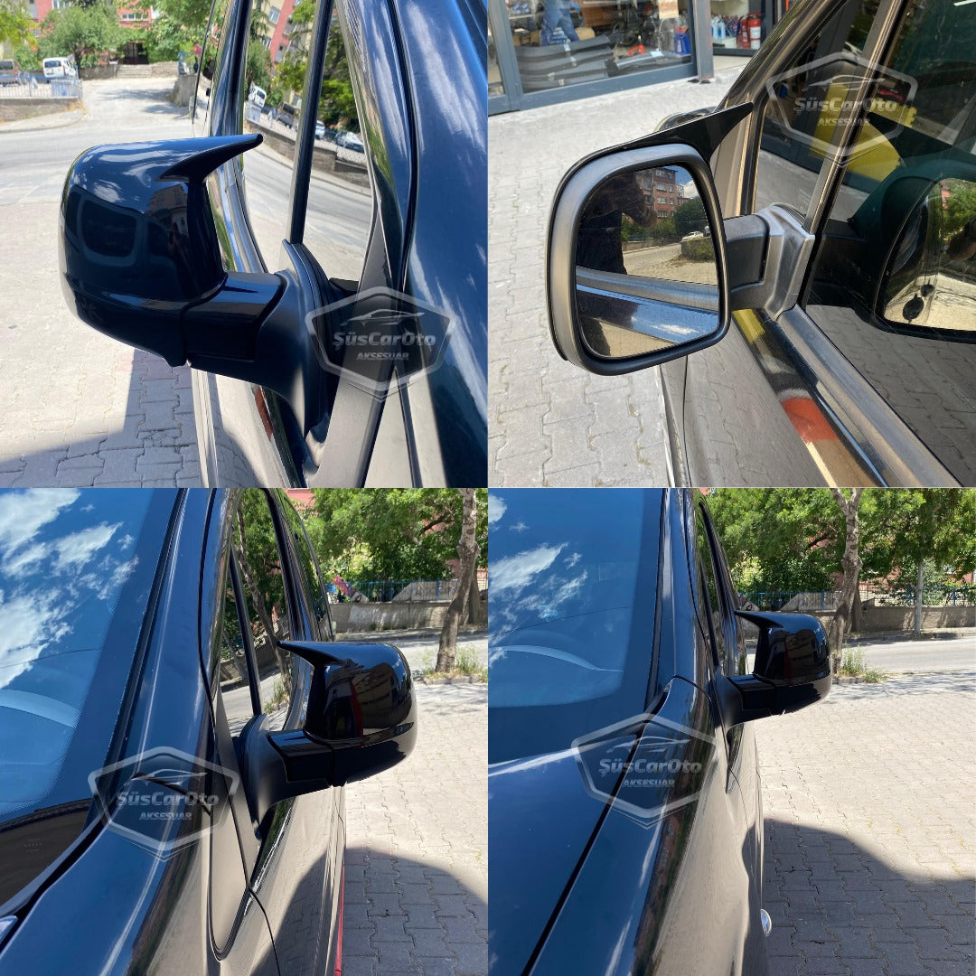 Toyota Proace City 2021 Sonrası Uyumlu Batman Yarasa Ayna Kapağı Piano Black ABS Plastik Sağ Sol Takım image 1