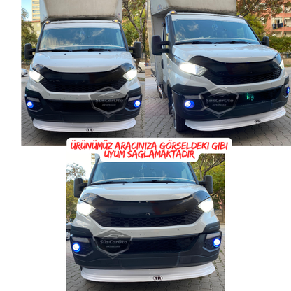 Iveco Daily Uyumlu Üniversal Mercekli Angel Sis Farı Metal Su Geçirmez 76 mm Beyaz Halkalı Gündüz Farı Angel Eyes 2 Adet image 2