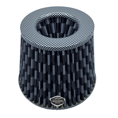 Carub Performans ve Ses Arttırıcı Açık Hava Filtresi +6 Hp Açık Tip Karbon 76 mm image 0