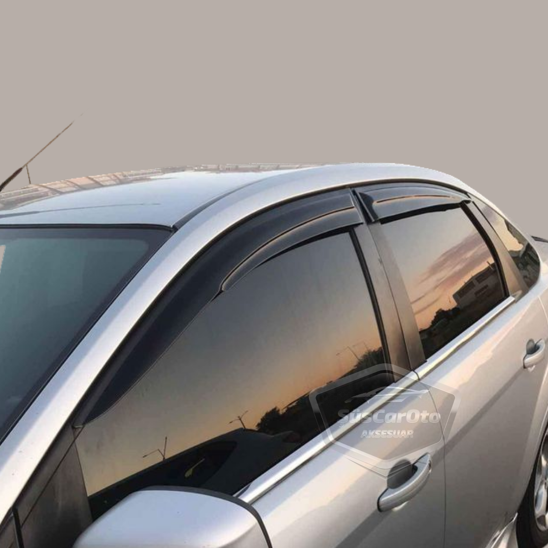 Ford Focus 1 Sedan 1998-2004 Uyumlu Mugen Cam Rüzgarlığı Seti Piano Black 4'lü İthal image 1