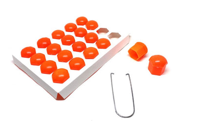 Düz Bijon Kapağı Sökme Aparatlı 20 li Set 17 mm-19 mm Turuncu image 0