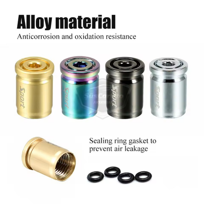 Kilitlemeli Sibop Kapağı Alyanlı Sibop Kapağı Araba Motosiklet Bisiklet Metal Sıkmalı Mavi 4 lü Set image 2