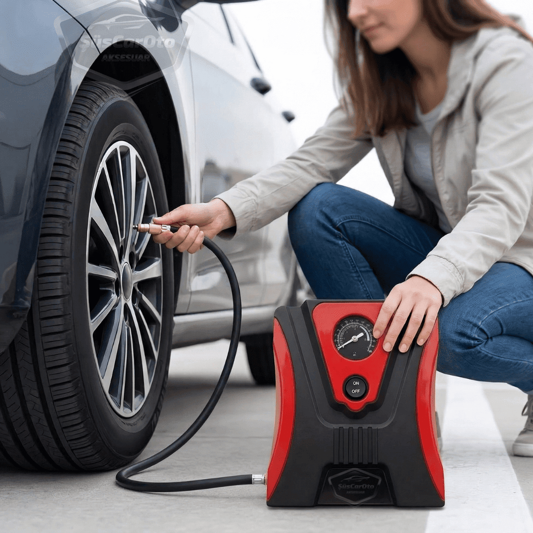 Taşınabilir Oto Hava Kompresörü Araç Hava Pompası 12V Mini Lastik Bot Şişirme Çakmaklık Girişli Basınç Göstergeli 150 PSİ 60W image 9