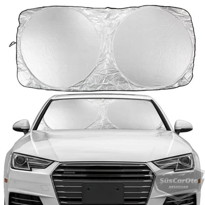 Oto Katlanabilir Premium Ön Güneşlik Ön Arka Cam Gölgelik Metalize Yeni Nesil Güneş Koruyucu Oto Araba Suv Tır 69 cm x 149 cm image 4