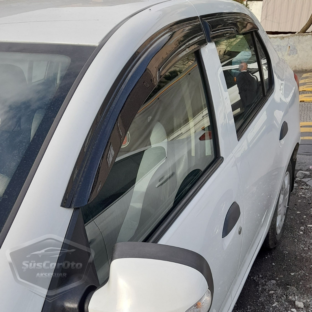 Renault Symbol 2013-2020 Uyumlu Mugen Cam Rüzgarlığı Seti Piano Black 4'lü İthal image 2
