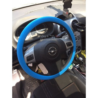 Carub Ultra İnce Kokusuz Mavi Silikon Direksiyon Kılıfı 36Cm-42Cm image 3