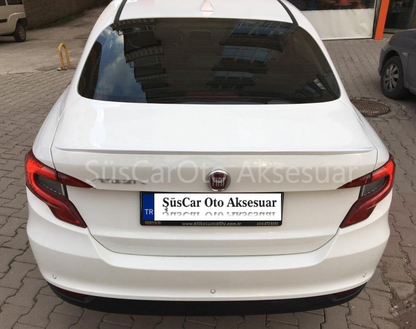 Fiat Egea Bagaj Üstü Slim Spoiler Parlak Beyaz image 1