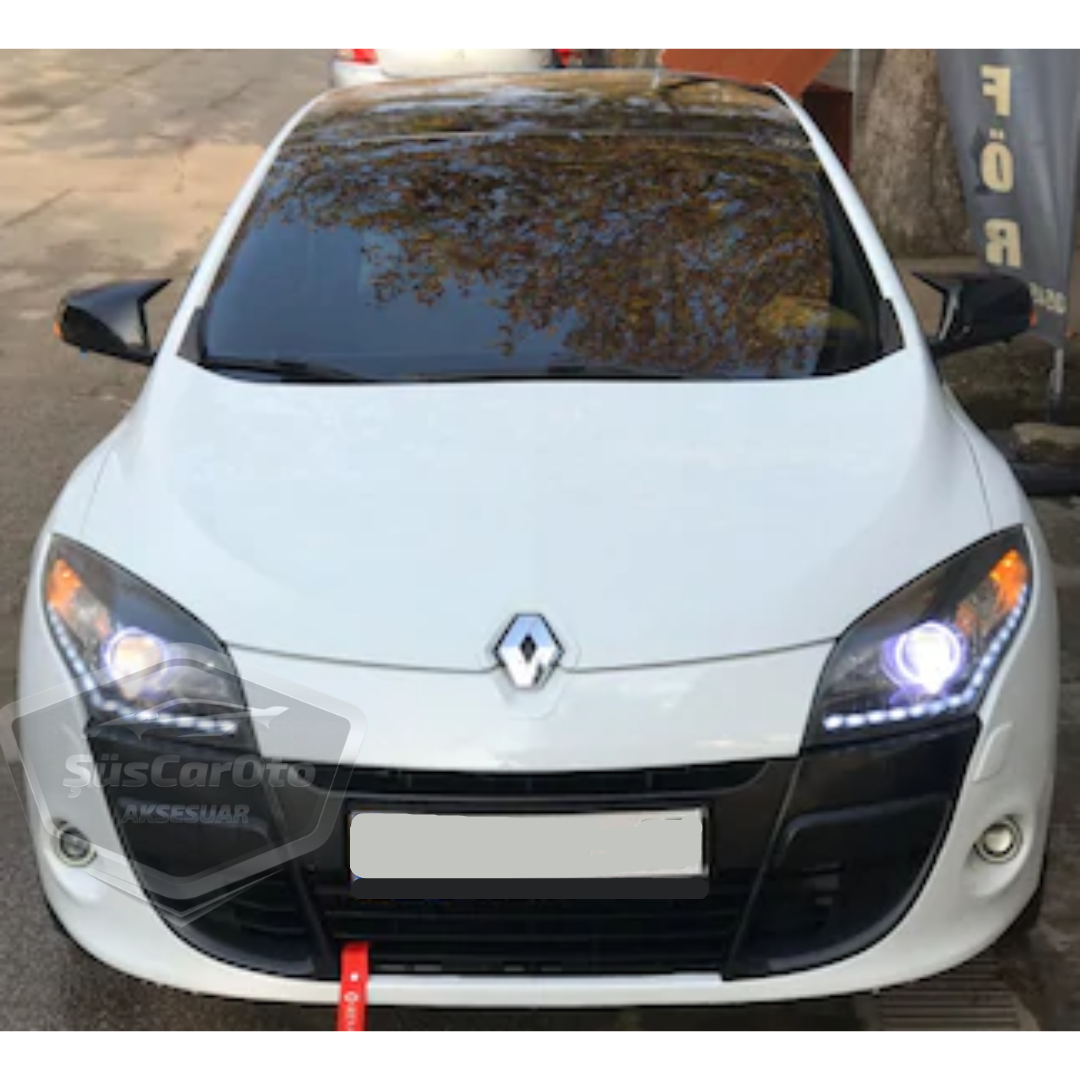 Renault Megane 3 2008-2016 Batman Yarasa Ayna Kapağı Piano Black ABS Plastik image 3