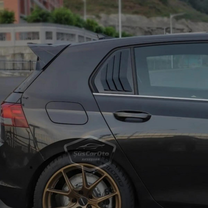 Vw Golf 8 2019 Sonrası Uyumlu Kelebek Cam Izgarası Kelebek Cam Vizörü Havalandırma Sağ Sol Takım Parlak Siyah image 1
