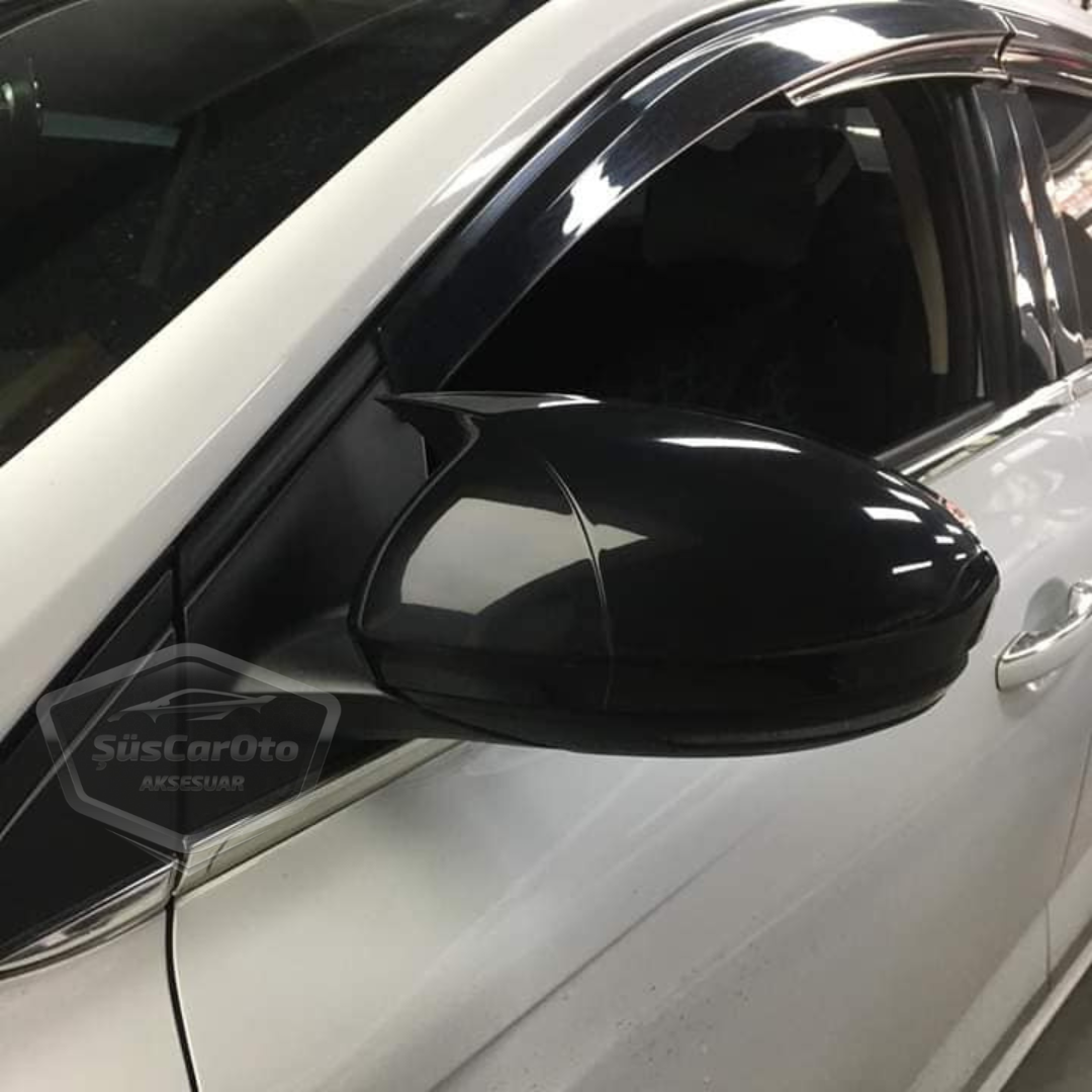 Renault Megane 4 2016 Sonrası Batman Yarasa Ayna Kapağı Piano Black ABS Plastik image 1