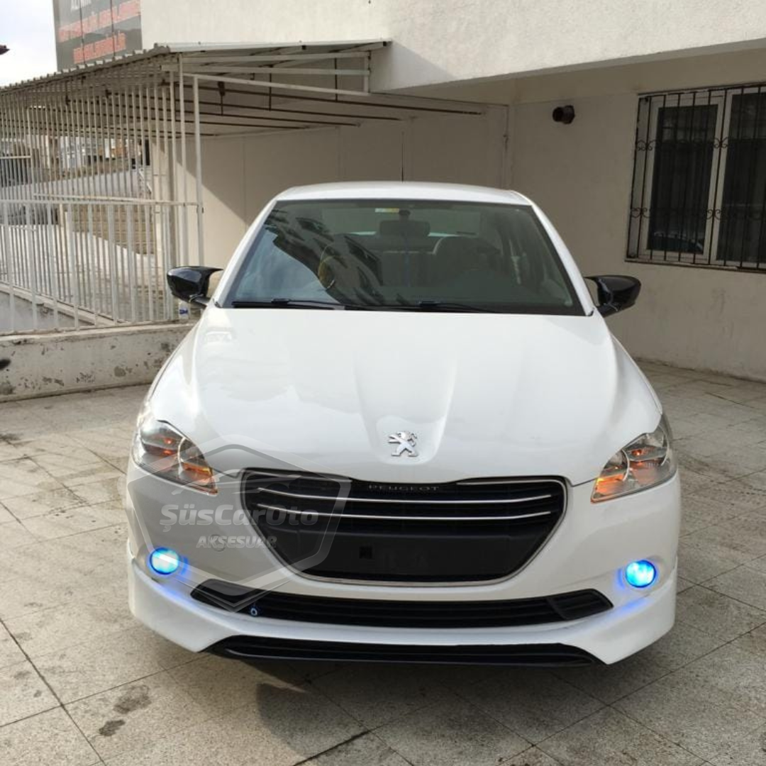 Peugeot 301 2012-2019 Batman Yarasa Ayna Kapağı Piano Black ABS Plastik image 1
