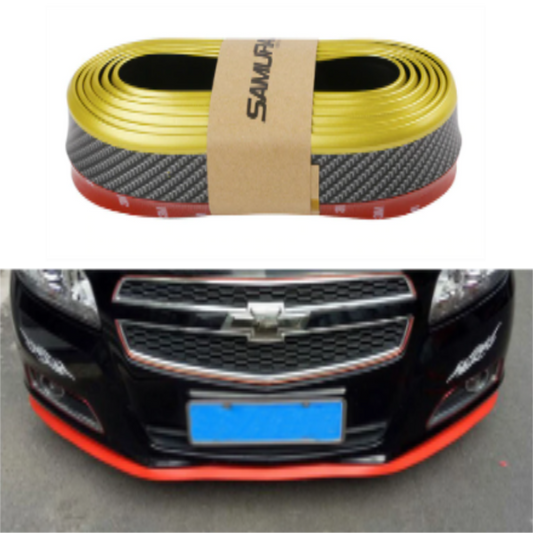 SAMURAİ Renkli Ez Lip Ön Lip Esnek Yumuşak 3M Yapışkanlı Ek 2.5 m Sarı Karbon image 0