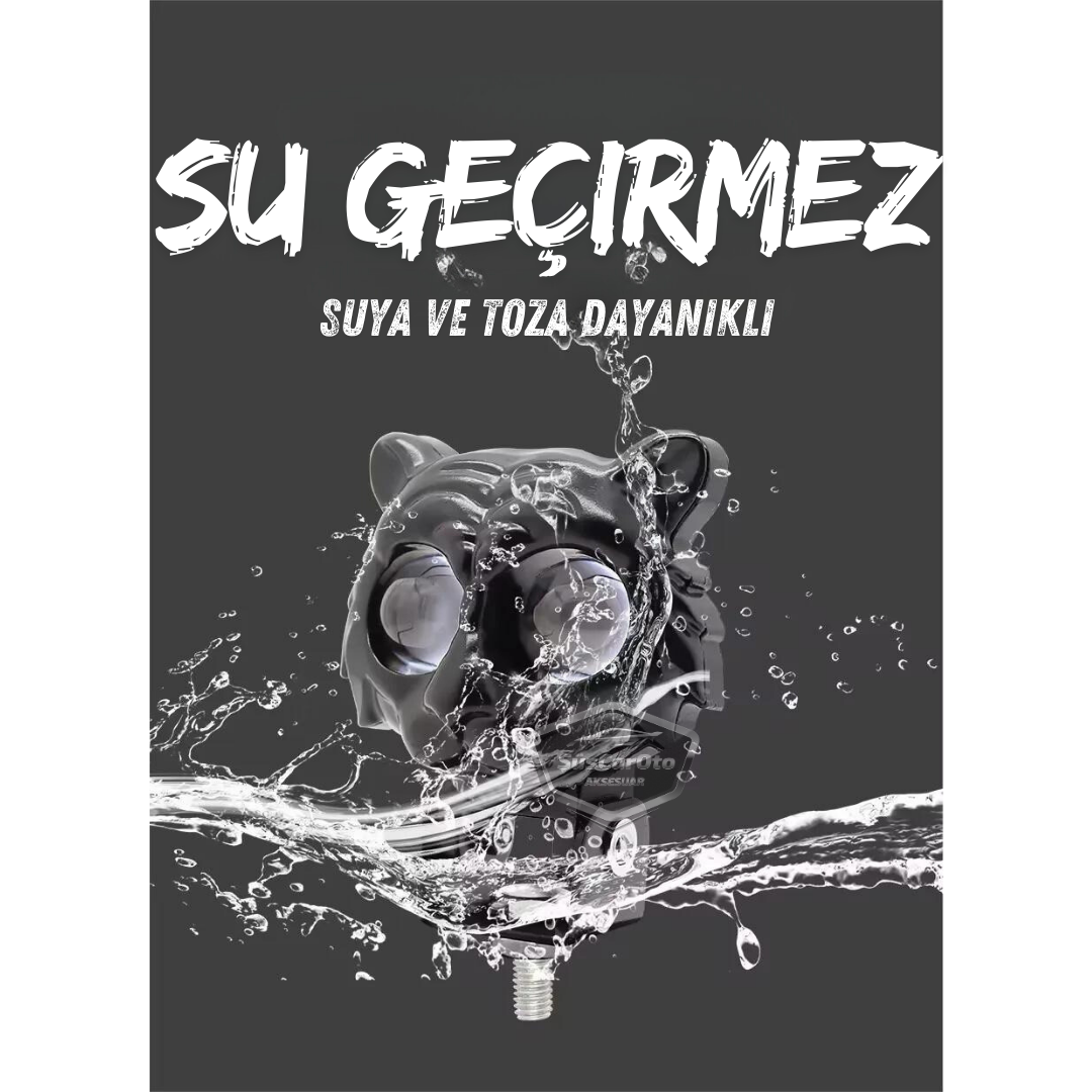 Kedi Göz Sis Farı Çift Renk Sarı-Beyaz 9-60V Araç Motosiklet Off Road Led Lamba Delici Yayıcı Projektör 50W Metal Arazi Çalışma Lambası 1 Adet image 6