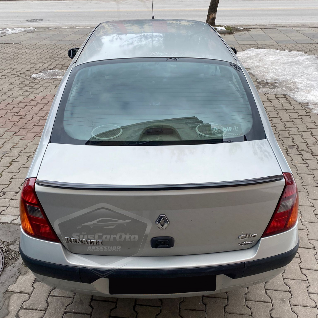 Renault Clio 2 Symbol 1998-2008 Sedan Uyumlu Bagaj Üstü Spoiler Bagaj Çıtası Piano Black Parlak Siyah image 9