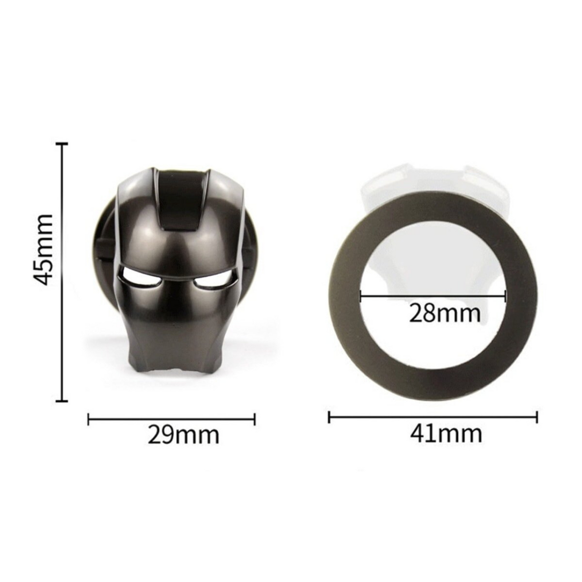 Start Stop Tuşu Kapağı Iron Man Metal Tuş Koruyucu Dekoratif Özel Çinko Alaşım Karbon image 4
