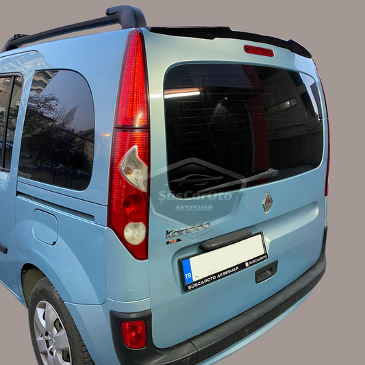 Renault Kangoo 2 2008-2021 Multix Uyumlu Yarasa Spoiler Piano Black Parlak Siyah Kauçuk Bagaj Çıtası Bagaj Üstü Spoyler image 0