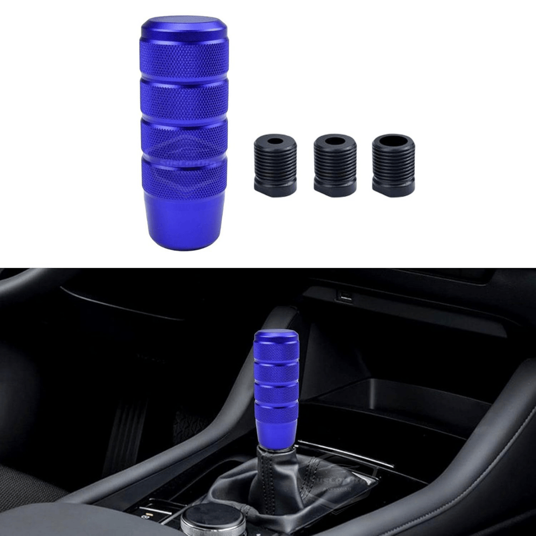 Üniversal 9.5 cm JDM Metal Spor Görünümlü Vites Topuzu Aparatlı Alüminyum Alaşım Otomatik-Manuel Yarış Vites Kolu Mavi image 5