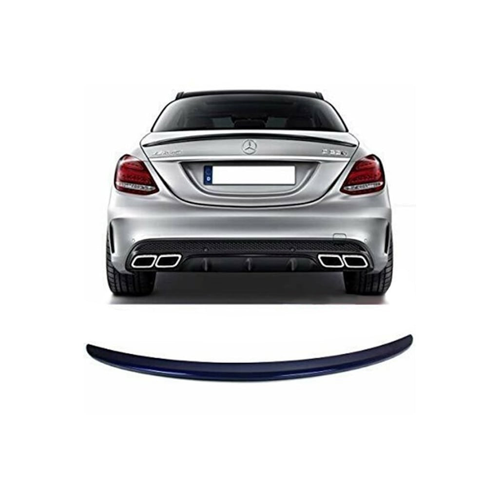 SUNPLEX Mercedes C W205 Bagaj Üstü Spoiler Piano Black 2014-2019 image 0