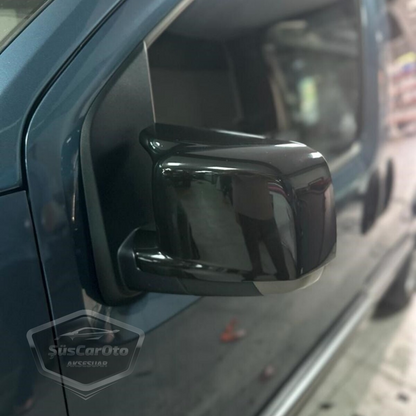 Peugeot Bipper 2008-2022 Uyumlu Batman Yarasa Ayna Kapağı Piano Black ABS Plastik image 8