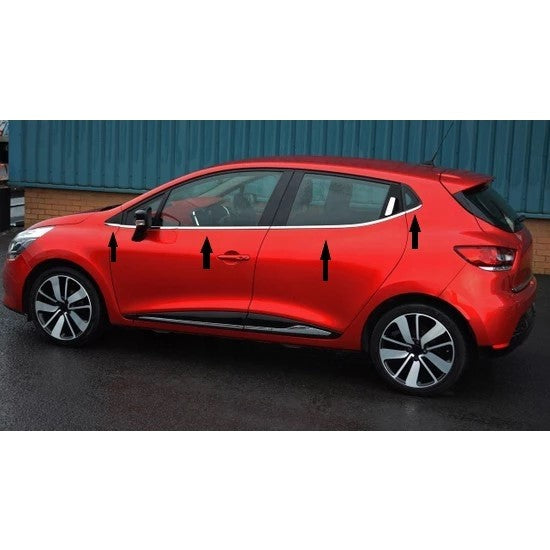 Renault Clio 4 Hb Krom Cam Çıtası 8 Parça 2012 ve Üzeri image 2