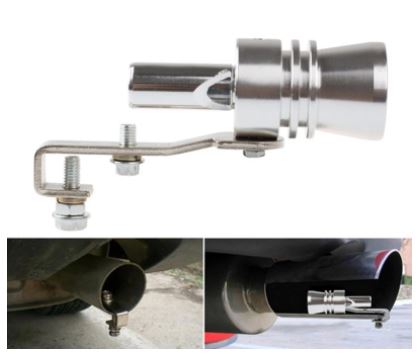 Üniversal Egzoz Islık Aparatı Egzoz Ucu Turbo Sesi Large 29 mm KROM image 0