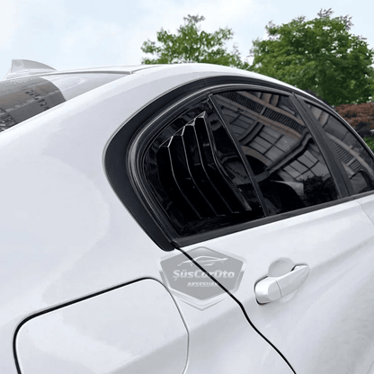 Bmw 3 Serisi F30 2012-2018 Uyumlu Kelebek Cam Izgarası Kelebek Cam Vizörü İthal Havalandırma Sağ Sol Takım Parlak Siyah 1.Sınıf image 7
