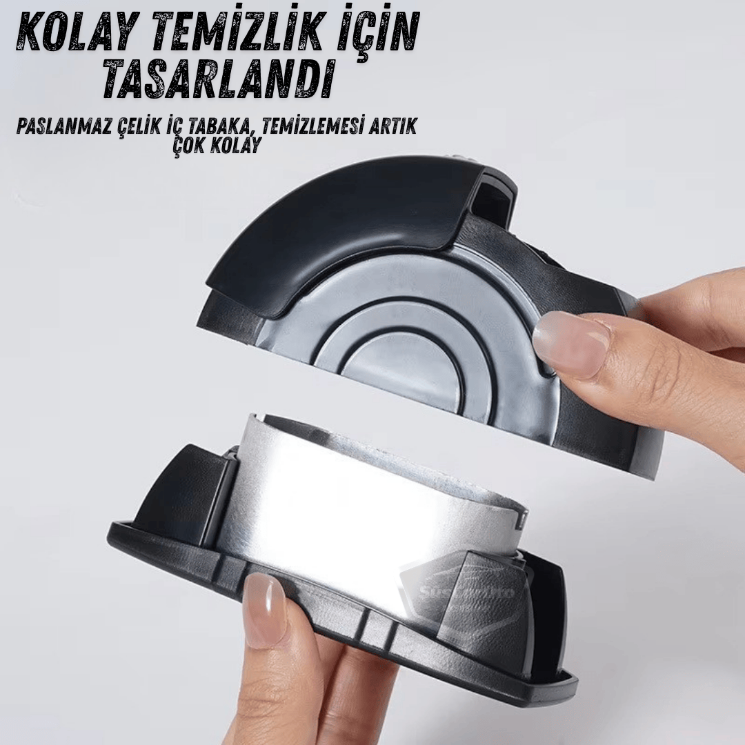 Üniversal Sürgülü Kapı Cam Kenarı Yanmaz Koku Geçirmez Sızdırmaz Oto Küllük Dumansız Kapaklı Spor Araç İçi Küllük Araba Küllüğü Siyah image 2