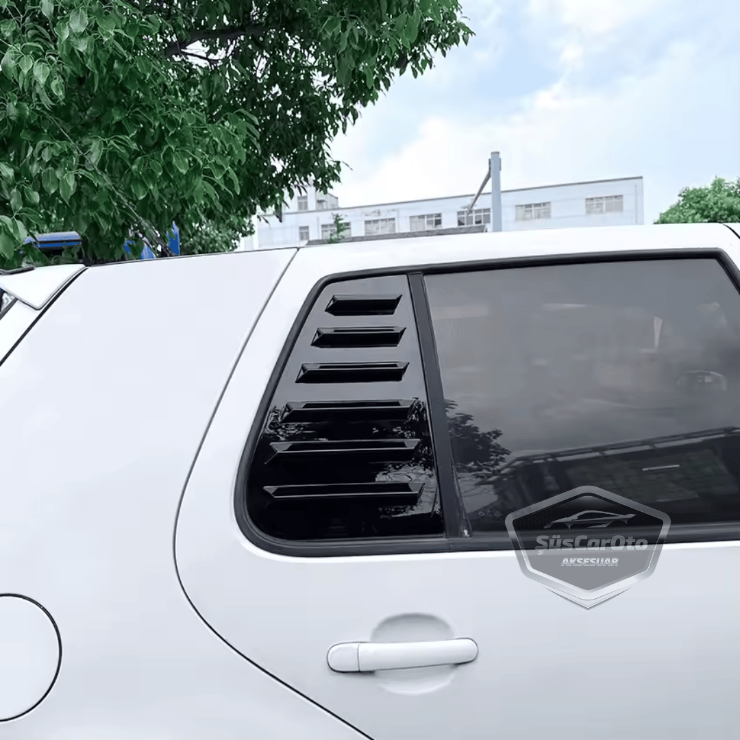 Vw Golf 4 1997-2003 Uyumlu Kelebek Cam Izgarası Kelebek Cam Vizörü Havalandırma Sağ Sol Takım Parlak Siyah image 5